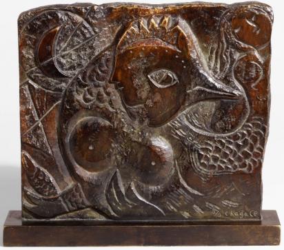 Femme-coq, 1957, Sculpture by Marc Chagall